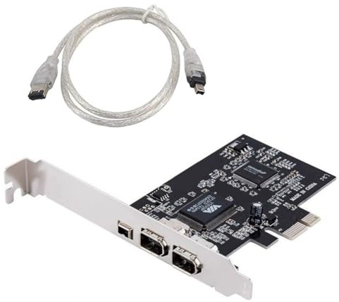 Akfldms PCIE to 1394 Fire Firewire Extend Card PC to 1394 Video Adapter HD DV Capture Card PC Compressor Converter