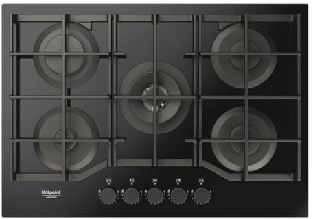 Hotpoint Ariston HAGS 72F/BK 1 Negro Integrado 73 cm Gas 5 cocina