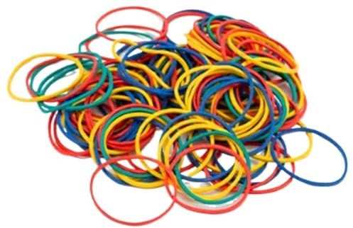 Stretchable Rubber Band 100pcs Colorful Nature Rubber Bands, Dia 15/19/25/38/50mm School Industrial Ring Band, Stationery Package Holder(38mm)