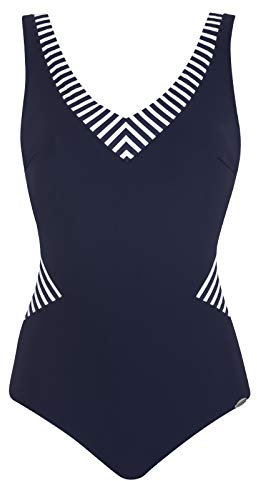 Sunflair Damen Basic Badeanzüge, Blau (Nachtblau 30), 40 (Herstellergröße: 40E)