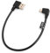 System-S Câble Micro USB Angle coudé vers la Gauche à 90° Mâle vers USB 2.0 Type A coudé vers la Gauche (mâle) 90° + Câble de Chargement et de données env. 27 cm