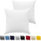 Dreamzie Kissenbezug 80x80 (Set mit 2) - 100% Jersey Baumwolle 150 g/qm Kissenbezüge -Weiß - Für Kissen 80 x 80 cm - Kissenhülle - Kissenbezug - Resistent und Hypoallergen