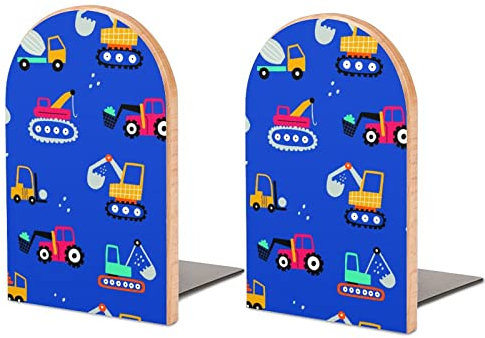 Serre-Livres de Voitures pour étagères pour contenir des Livres Bouchons de Livres antidérapants Robustes Bureau à Domicile décoratif en Bois
