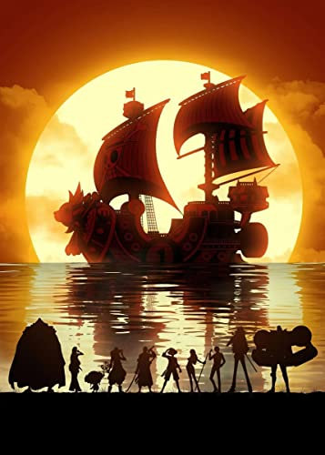 LORDOS 5D Diamond Painting, Kit de Peinture Diamant Complet, DIY Diamant Peinture Kit Poster Manga One Piece, Diamant Arts Craft Canevas Artisanat Maison Décoration Murale Decor 30x40cm