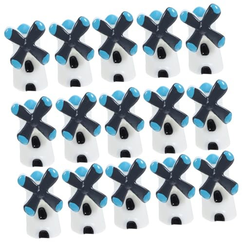 HAKIDZEL 20stücke Miniatur-windmühlenmodelle Aus Kunstharz Künstliches Windmühlenornament Landschaftsschmuck Fotografie-Requisiten