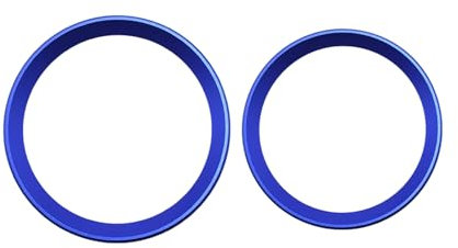 Ysbxitu 2PCS Auto Hintere Logo Dekoration Abdeckung Ring Trim Hood Emblem Ring Auto Dekorative Trim Accessoires Emblem Passt für BMW Motorhaube Auto-Logo-Radaufkleber Logo Motorhaube Logo Ring-blau