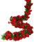 JUSTOYOU 2pcs 7.8FT zweifarbige künstliche gefälschte Rosengirlande Wein hängen Seide Blume künstliche Blume für Außen- und Innenhochzeit Wand schlechte Dekoration(rot-13, 13 Rosenköpfe)