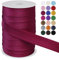 LEREATI Schrägband 25mm x 50m, Einfassband zum Nähen Doppelt Gefaltetes Stoffband aus Polyester Hemming Tape Satin, Nahtband zum Nähen Basteln Dekorationen DIY Handwerk (Weinrot)