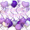 UOMYLEIR Purple Birthday Decorations, Purple Happy Birthday Banner for Girls, Lilac Banners Bunting and Star Lavender Banner Balloons Butterfly Party Decorations for Girls Women