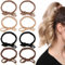 8 Stück Geflochtener Haargummis Schleife Schwarz Haargummi Mädchen Elastische Scrunchies Zopfgummis Damen Armband Schleifen Haarschmuck für Frauen Mädchen Dickes Schweres Lockiges Haar