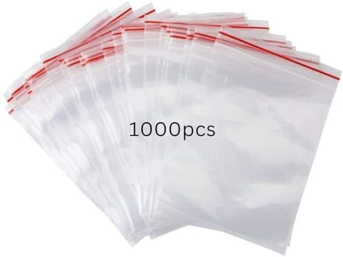 Pakico 1000 Kleine Beutel ZIP 6 x 8 cm Plastiktüten Lebensmittelbeutel | Plastikbeutel Ziplock Tüten Wiederverschließbare Verschlussbeutel Kekstüten Druckverschlussbeutel Organisation Dick Haltbar