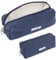 Deepton Mäppchen Cord-Stoff, Federmäppchen Milchig Gelb für Mädchen Teenager, Federtasche Stiftetasche Stiftemappe Pencil Case Schulmäppchen für Schule, Büro - Dunkelblau