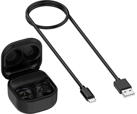OURHZTB Type-C Charging Case Compatible with Samsung Galaxy Buds FE SM-R400, Replacement Charger Case Cradle Dock Station Charging Compartment for Samsung FE Wireless Earbuds Headphones (Black)