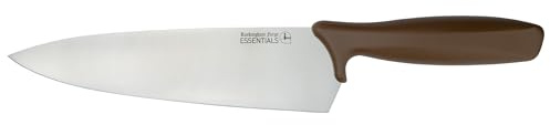 Rockingham Forge Essentials Brown Handle Chef’s Knife 24cm for Vegetables - Coloured Knives for Food Hygiene, Allergen and Intolerance Food Preparation - Colour Coded Stainless Steel Kitchen Knives