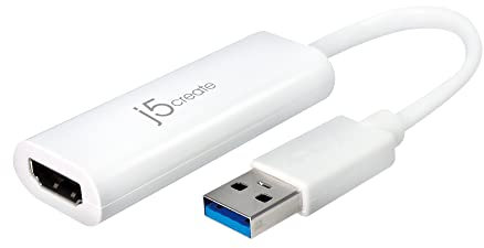 j5create Adaptateur Multi-écrans USB vers HDMI Prend en Charge 1080p 2048 x 1152 @ 32 Bits | USB 3.0 avec Prise en Charge 2.0 | L'adaptateur est Compatible avec Mac et Windows (JUA254)