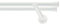 Sento 19/19mm Metall Gardinenstange Vorhangstange 2-läufig Weiß Glanz Modern 280 cm Zoya 1 cm Länge