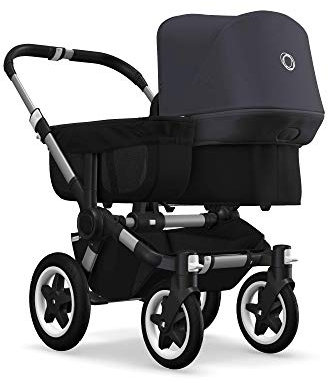Bugaboo Donkey 2 Mono, Erweiterbarer 2-in-1 Erstlings- und Kinderwagen, Schwarz/Steel Blue