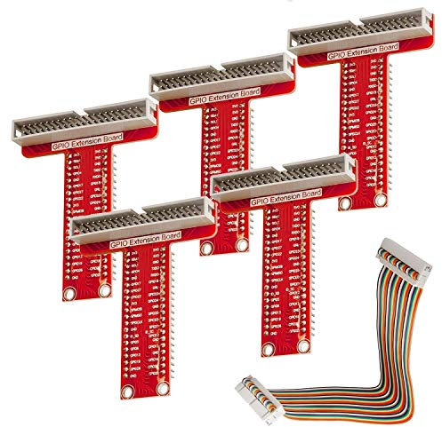 AZDelivery 5 x 40 Pins GPIO Breakout Board und kompatibles Flachband Ribbon Kabel kompatibel mit Raspberry Pi