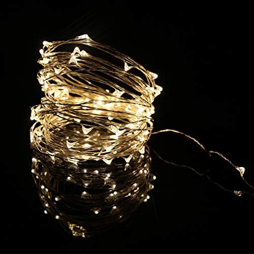 PANAX 300 Micro-LED 30m Silberdraht Lichterkette - Weihnachtsdekoration Warmweiß