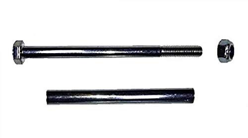 KetoPlastics 120MM - AXLE SPINDLE NUT, BOLT AND SLEEVE FOR WHEELBARROW WHEEL FITS 1/2 BORE AXLE SET