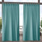 Exclusive Home Cabana Solide Innen-/Außen-Lichtdurchlässige Klettverschluss-Tab-Top-Vorhangpaneele, Polyester, 244 cm x 137 cm, Blaugrün