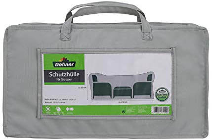 Dehner Abdeckung für Sitzgruppe, ca. 240 x 80 x 150 cm, Polyester, grau