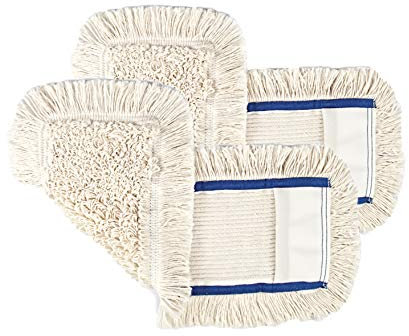 BELLANET Baumwolle Wischbezüge für Parkett und Echtholzböden 40cm, Profi-Aufnehmer mit Naturfasern, 2 STK.