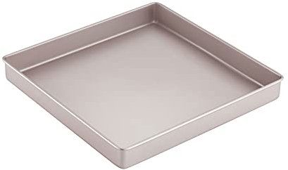 CHEFMADE 11-zoll Backen Blatt Pan, Nicht-Stick Platz Jelly Roll Backformen für Ofen Rösten Fleisch Brot Battenberg Pizzas Gebäck 11.2 x 11.2 x 1.4 (Champagne Gold)