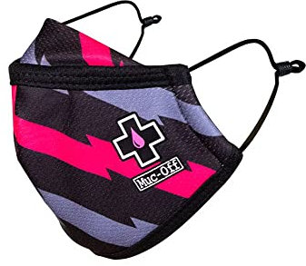 Muc-Off Wiederverwendbarer Masken Mundschutz Bolt, Groß – Mund und Nasenschutz mit Verstellbaren Trägern mit Staubfilter in der Mittleren Schicht – Maske mit Filter, Bis zu 20 Mal Waschbar