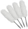 COM-FOUR® 4X Plumero - Limpiador de Polvo de Microfibra Largo y Estrecho - para Limpiar radiadores y desempolvar en casa (4 Piezas - Gris/Blanco)