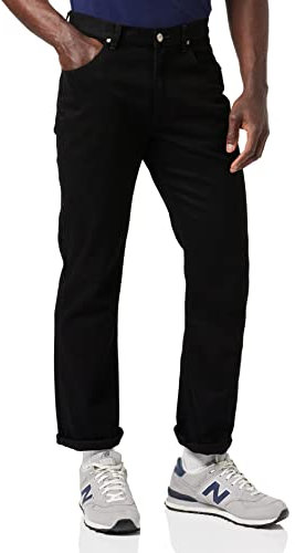 Lee Brooklyn Straight Herren Jeans, Clean Black, 46W / 34L