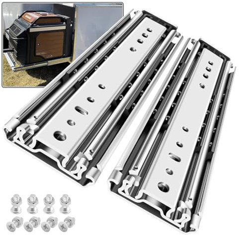 SHUHANG Glissiere pour Tiroir Charge Lourde Avec Amortisseur Coulisse Tiroir Industriels 220kg Capacité de Charge Roulement à Billes 500 600 700 800 900 1000 1100 1200 1300 1400 1500 mm, 1 paire