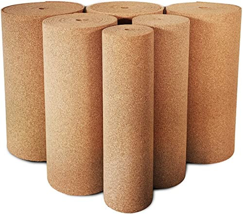 Floordirekt Rollenkork 100 x 50 cm, 5 mm - Natürliche Dämmunterlage - Vielseitig einsetzbar - Schall- und wärmeisolierend