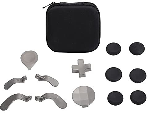 Annadue Game Controller Thumbsticks Kit für One Elite Series 2, mit 6 Thumbsticks, 7 Metallknöpfen und -Taschen, Game Controller Button Paddles Set