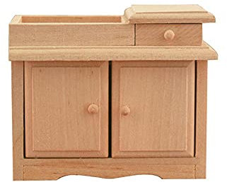 Uteruik Puppenhaus Miniatur Waschtisch Möbel 1:12 Holz Puppenhaus Dekoration Spielset Puppe Spielzeug Zubehör