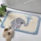 ZZDXL Badezimmerteppich Beige Elefant Duschvorleger rutschfest Badematte Saugfähig Badvorleger Gross Badteppich Mikrofaser Badteppiche Maschinenwaschbar40×60cm