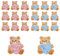 BOFUNX 80pcs Adesivi Baby Shower Genere Rivelare Adesivi Gender Reveal Party Genere Rivelare Etichette Team Boy Team Girl Decorazione per Festa Battesimo