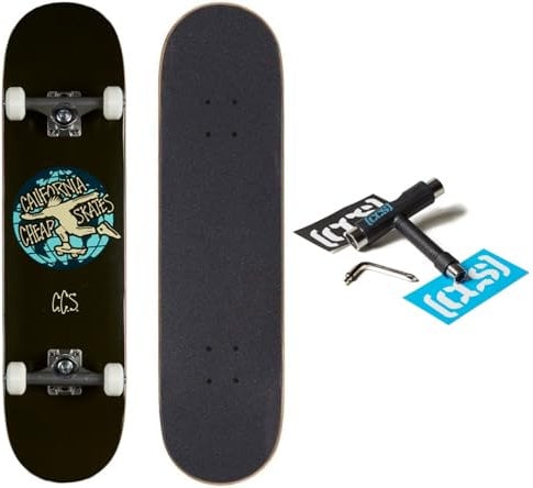 [CCS] Globe Skateboard komplett schwarz 19,7 cm