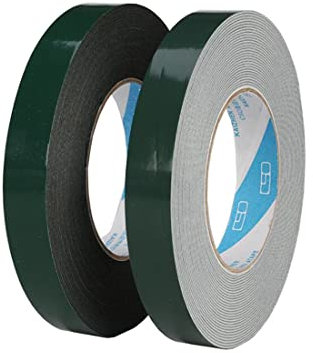 VEDA Nastro biadesivo in spugna, 10 m (50 mm) impermeabile, nastro adesivo per auto, colore nero