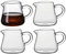 123Arts 4er-Pack Glaskrüge, Mini-Milchkännchen, 70 ml, Klar