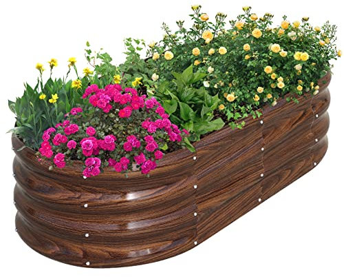 SnugNiture Jardinière surélevée galvanisée en métal pour plantes et légumes - 1,2 x 0,6 x 0,3 m