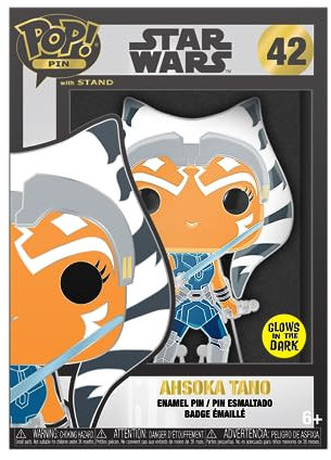 Funko Large Enamel Pin STAR WARS: CLONE WARS - Ahsoka Tano - AHSOKA Emaille-Nadeln - Niedliche Brosche Zum Sammeln - Für Rucksäcke & Taschen - Geschenkidee - Offizielle Handelswaren