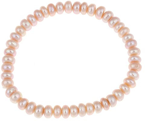 Bracelet Perle 5-6mm Fait Main - Couleur Blanc Ou Rose (Rose)