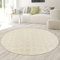 Teppich-Traum Schlichter Designerteppich dezent Gemustert modernes orientalisches Design Creme Größe 200 cm rund