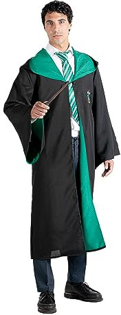 Ciao- Mantello Tunica Serpeverde Slytherin Deluxe Originale Harry Potter (Taglia Unica Adulto) con Stemma Ricamato e Cravatta