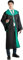 Ciao- Manteau Tunique Serpentard Slytherin Deluxe original Harry Potter (Taille unique adult) avec emblème brodé et cravate