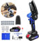 Mini Motosega a Batteria per Potatura con 1.5Ah Batterie,4 Pollici Sega a Batteria per Potatura,con serratura di sicurezza, Motosega Elettrica a Batteria per tagliare alberi e potare rami in giardino