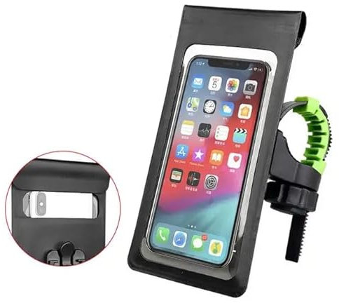 Sacoche de guidon de vélo pour téléphone portable universelle, étanche, ultra fine, étui de téléphone pour vélo, support de téléphone pour écran tactile, sac sec pour tous les smartphones jusqu'à 7