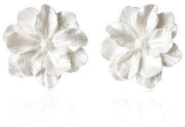 HoLiv Blumen-Ohrstecker Aus 925Er-Sterlingsilber, Eleganz, Weiß, Große Lilien-Ohrstecker, Reine Liebe, Modeschmuck, Weihnachtsfeier Für Frauen, Teenager, Mädchen