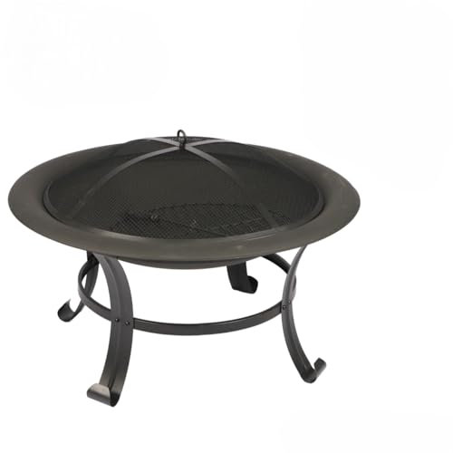 Brasero Sur Pieds Avec Tisonnier Et Couvercle Diam 76cm X H53cm